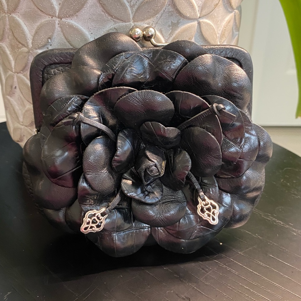 Brighton Black Leather Rosalie Mini Bag